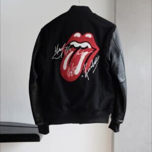 Rolling Stones x JACK ROSE Leather Stadium Jumper From Japan / Black