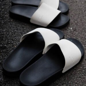 Rick Owens Rubber Slides Black Milk