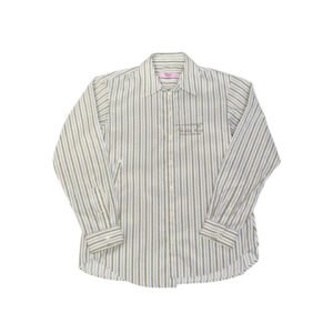 Martine Rose Aymmetric Triped Hirt In White