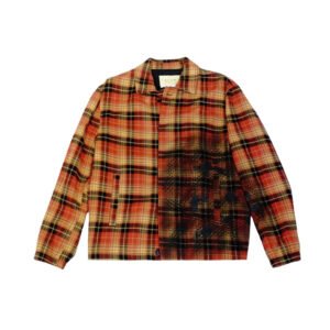 1017 ALYX 9SM Orange Gradient Plaid Blazer Shirt