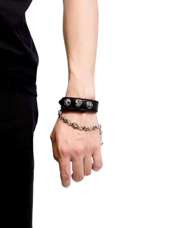 Chrome Hearts Adjustable Leather Bracelet