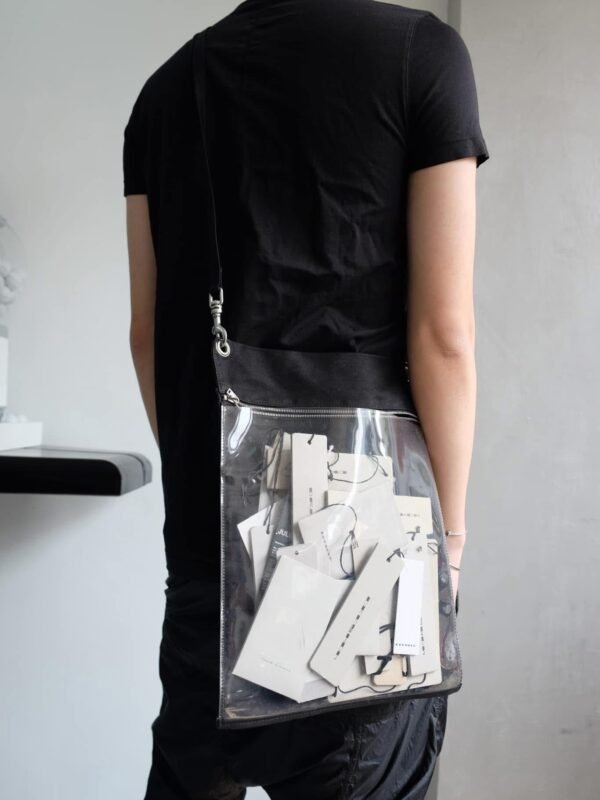 Rick Owens DRKSHDW Security Pocket PVC Paneled Shoulder Bag