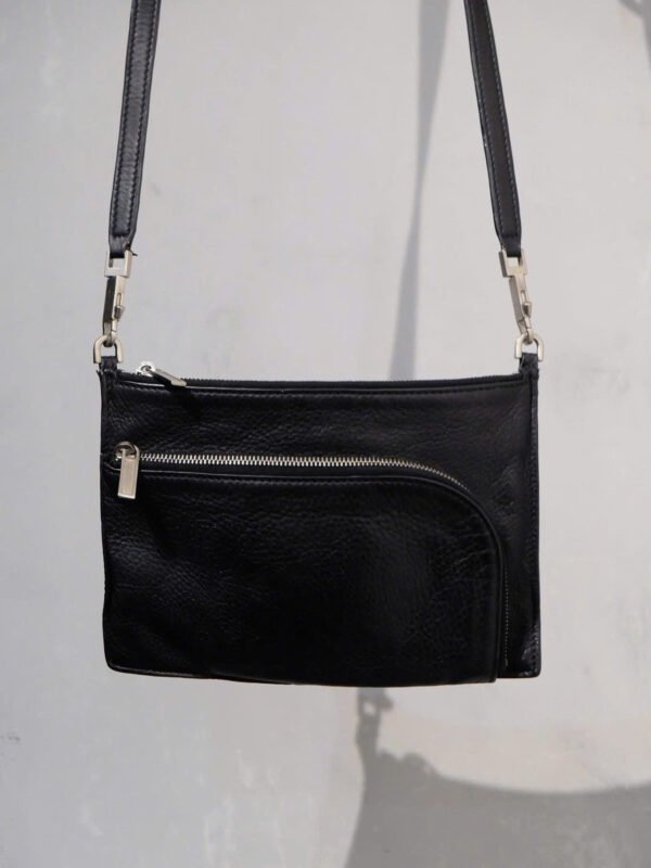Rick Owens Debossed Leather Clutch Bag Black